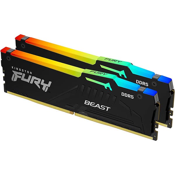 Kingston Fury Beast RGB 16GBx2 32GB 5600MHz DDR5 DESKTOP RAM - 1