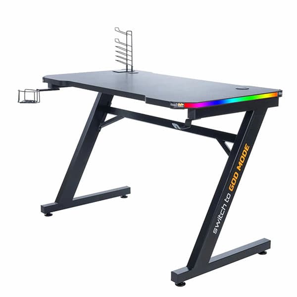 Cosmic Byte CB-GD-01 Warzone Computer Desk With RGB And Remote Control Black - 1