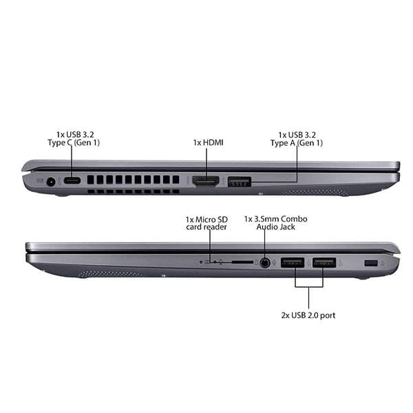 ASUS VivoBook 15 X415FA-BV341T Intel i3-10110U//8G/256G PCIe SSD/Slate GREY/8 GB/Windows 10 Home/14"HD/1Y International Warranty + McAfee/Finger Print + Laptop Bag - 2