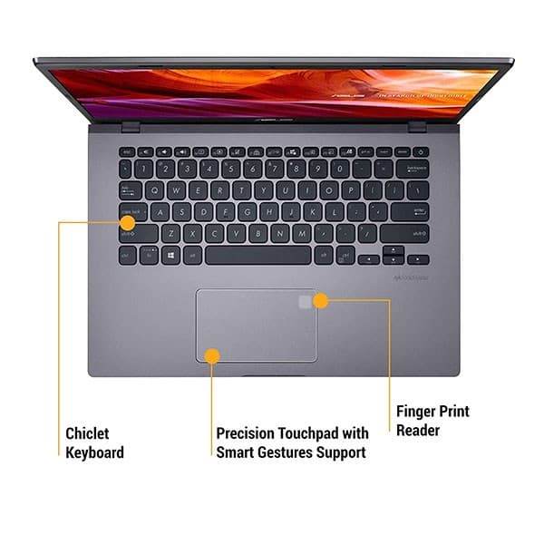 ASUS VivoBook 15 X415FA-BV341T Intel i3-10110U//8G/256G PCIe SSD/Slate GREY/8 GB/Windows 10 Home/14"HD/1Y International Warranty + McAfee/Finger Print + Laptop Bag - 6