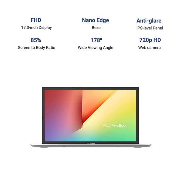 ASUS VivoBook 17, Intel Core i5-1135G7 11th Gen, 17.3" (43.94 cms) FHD, Laptop (16GB/512GB SSD/Windows 11/Office 2021/Integrated Graphics/Transparent Silver/2.3 kg), X712EA-AU521WS - 3