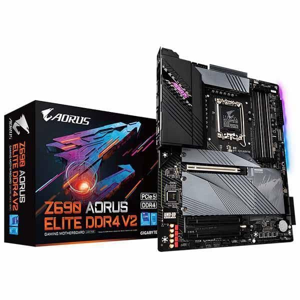 Gigabyte Z690 AORUS ELITE DDR4 V2 (rev. 1.0) (Wi-Fi) Intel Motherboard Supports Intel 12th, 13th & 14th Gen Processors - 1