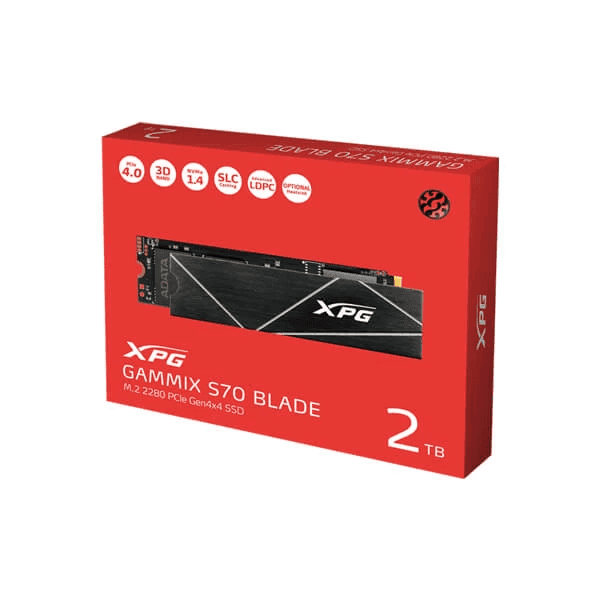 Adata XPG Gammix S70 Blade 2TB M.2 NVMe Gen4 Internal SSD - 5