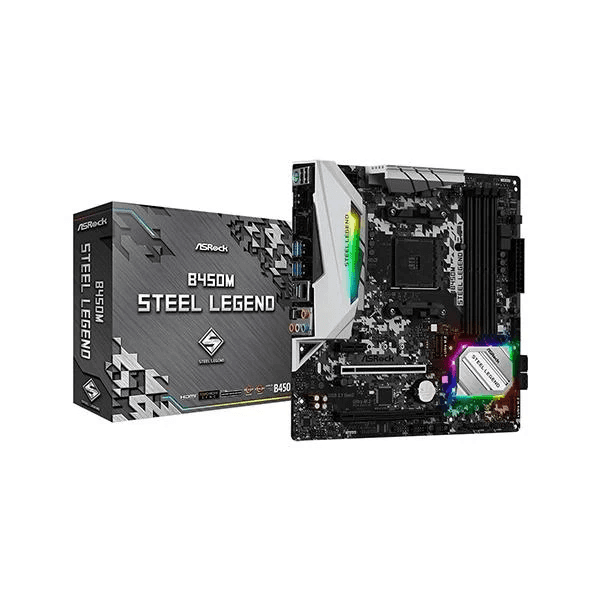 ASRock B450M Steel Legend Motherboard - 1