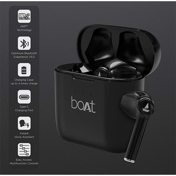 boAt Airdopes 131 Truly Wireless Bluetooth in Ear Earbuds with Mic, Active Black - 3