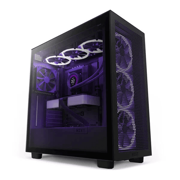 Nzxt H7 Flow (E-ATX) Mid Tower Cabinet - Black - 1