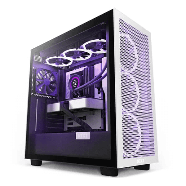 Nzxt H7 Flow (E-ATX) Mid Tower Cabinet - Black/White - 1