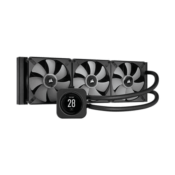 Corsair ICUE H150i Elite LCD Display CPU Liquid Cooler (Black) - 2