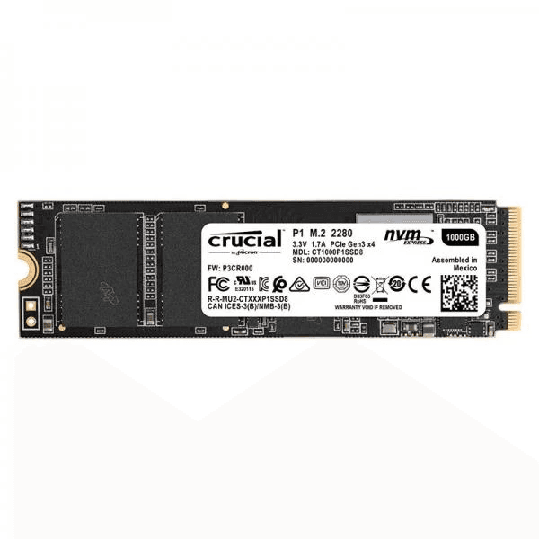 Crucial P1 500GB 3D Nand NVMe PCIe M.2 SSD - 2
