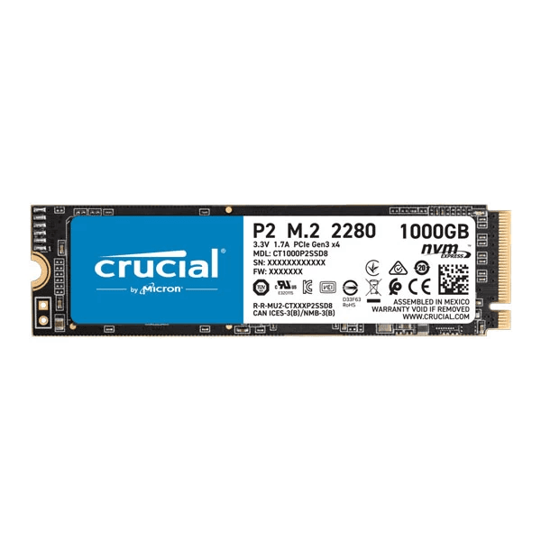 Crucial P2 250GB 3D NAND NVMe PCIe M.2 SSD - 1