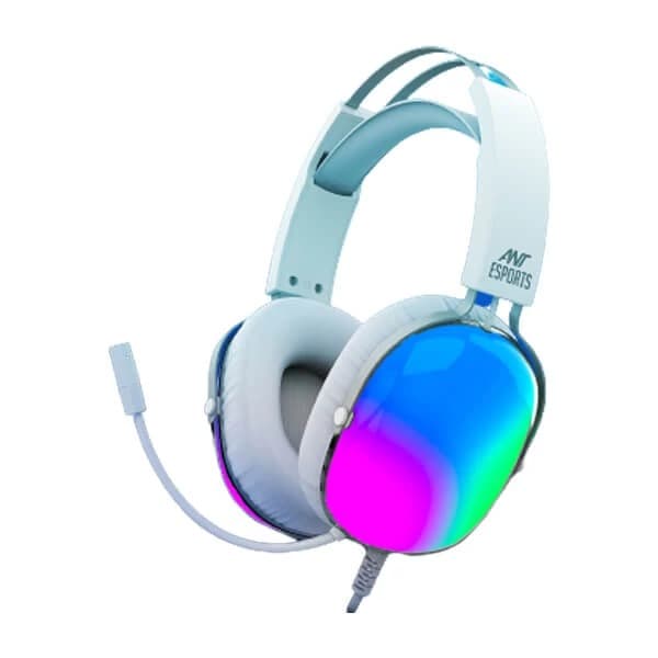 Ant Esports H1150 RGB Gaming Headset (White) - 1