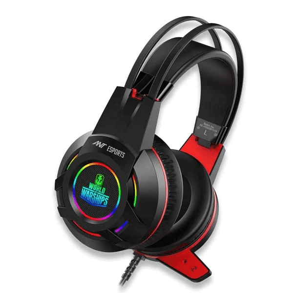 Ant Esports H550W RGB Headset (Black-Red) - 2