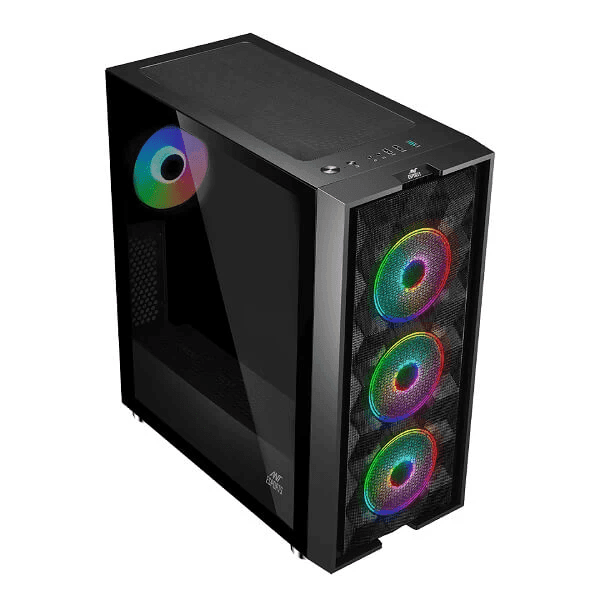 Ant Esports ICE-521MT Mid Tower Gaming Cabinet with Transparent Tempered Glass - 1