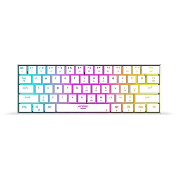 Ant Esports MK1500 Mini Wireless Gaming Keyboard (White) - 1