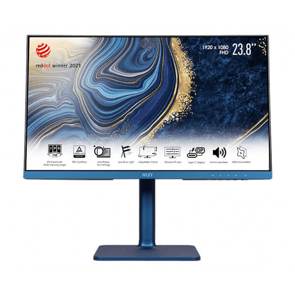 MSI Modern MD241P Ultramarine 24 Inch FHD IPS 75Hz Professional Monitor - 1