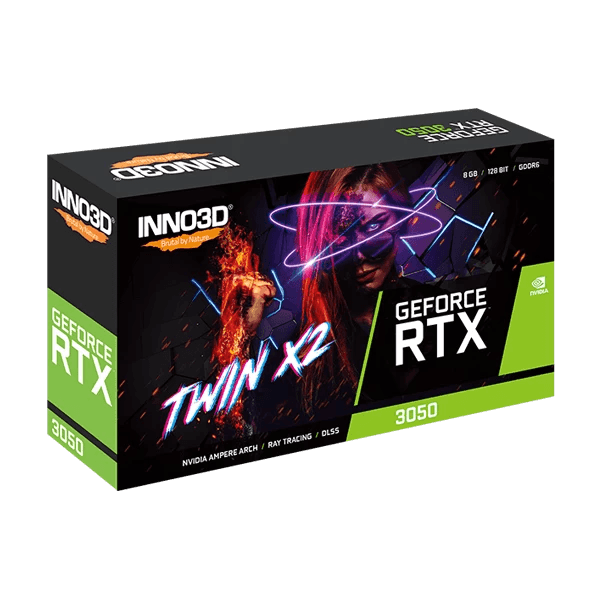 INNO3D Nvidia Geforce RTX 3050 Twin X2 8Gb Gddr6 128-Bit Pci-E 4.0 Integrated Gaming Graphics Card - N30502-08D6-1711Va41 - 3