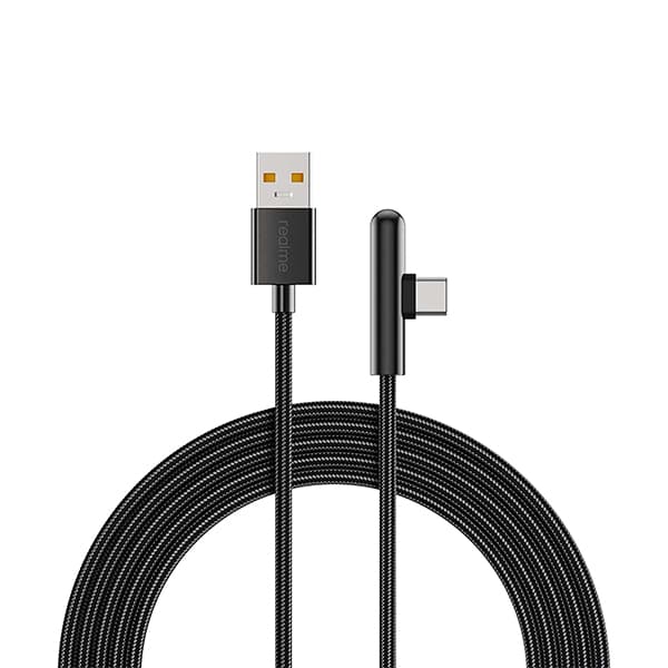realme 65W SuperDart USB Type C Gaming Cable (Braided, Black) - 3