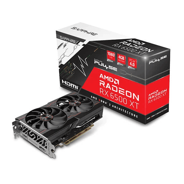 AMD AMD Radeon Sapphire Pulse Radeon RX 6500 XT Gaming Graphics Card with 4GB GDDR6, RDNA™ 2 4 GB GDDR6 Graphics Card - 1