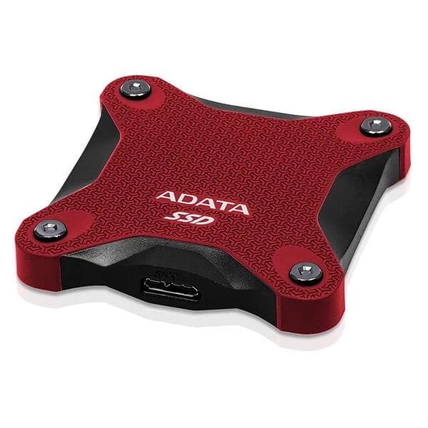 ADATA SD600Q 240GB PS5 Portable External SSD Solid State Drive - Red - 2