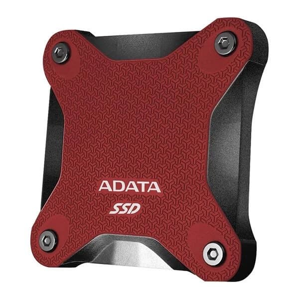 ADATA SD600Q 240GB PS5 Portable External SSD Solid State Drive - Red - 1