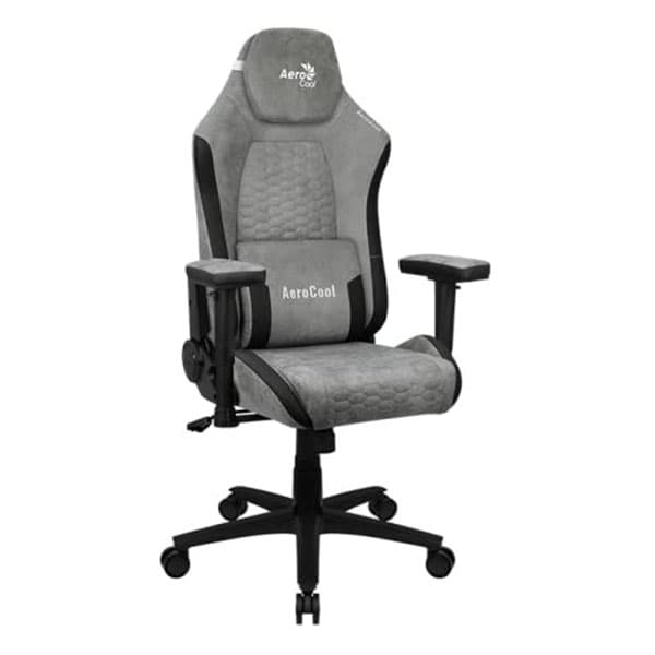 AeroCool Crown AeroSuede Gaming Chair - Stone Grey - 1