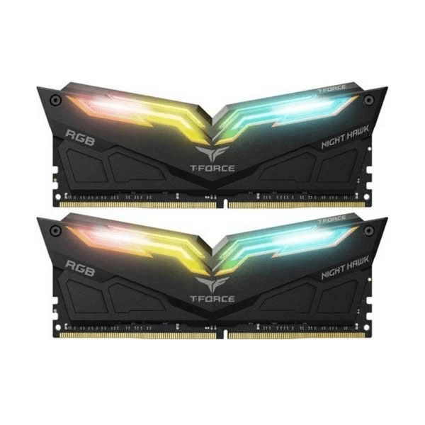 Teamgroup T-Force Night Hawk RGB 16GB (8GBx2) DDR4 3600MHz Black - 1