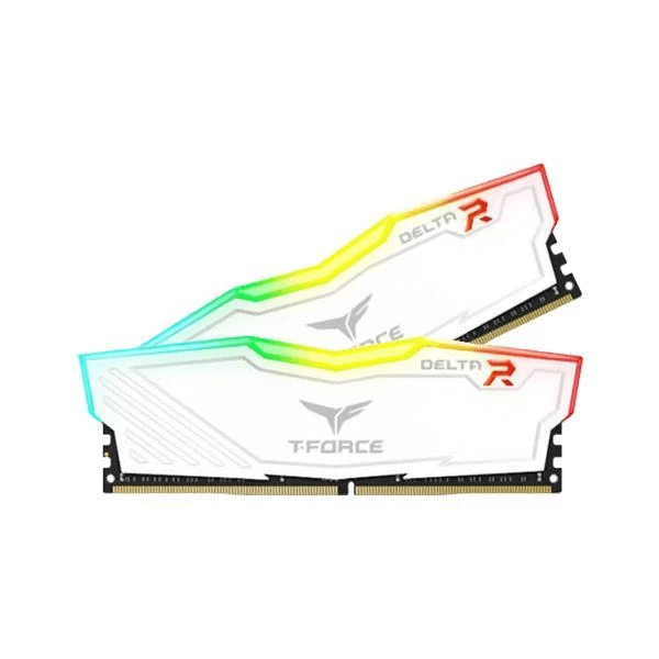 TeamGroup T-Force Delta RGB 32GB (16GBx2) DDR4 Ram 3200Mhz White - 1