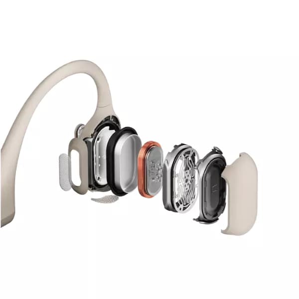 Shokz OpenRun Pro Premium Bone Conduction Open-Ear Bluetooth Sport Headphones (Beige) - 2