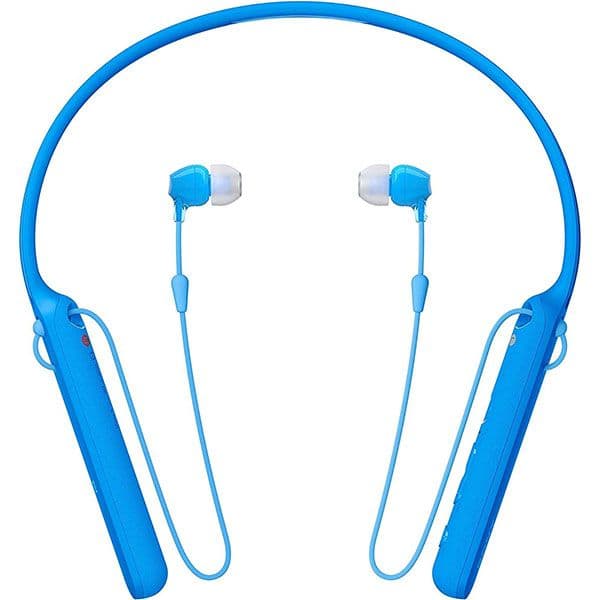 Sony WI-C400 Wireless in-Ear Neck Band Headphones Bluetooth Headset with mic (Blue) - 1