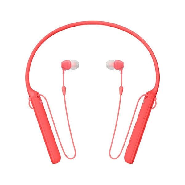 Sony WI-C400 Wireless in-Ear Neck Band Headphones Bluetooth Headset with mic (Red) - 1
