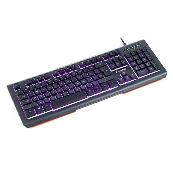 Cosmic Byte CB-GK-10 Corona Wired Gaming Keyboard, Anti-Ghosting - Red LED - 3