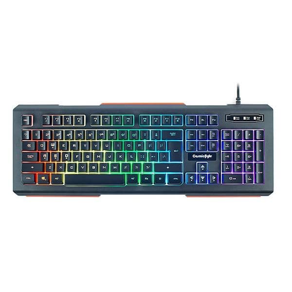 Cosmic Byte CB-GK-10 Corona Wired Gaming Keyboard, Anti-Ghosting - Red LED - 5