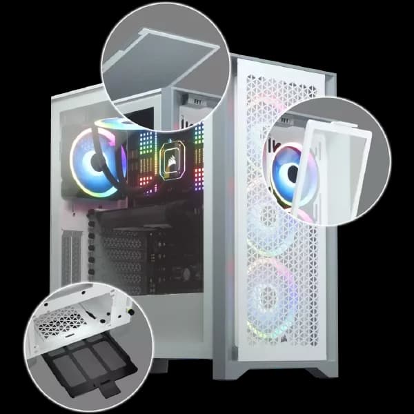 Corsair 4000D Airflow Cabinet (White) - 10