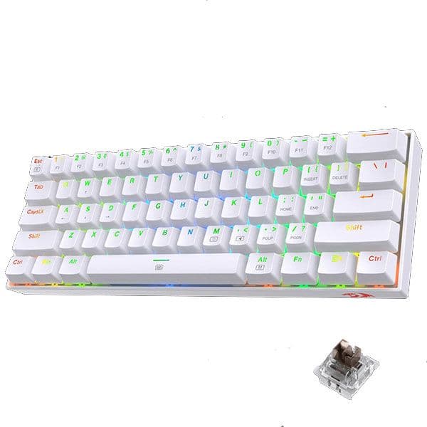 Redragon K630 Dragonborn 60% Wired RGB  Gaming Keyboard White - 5