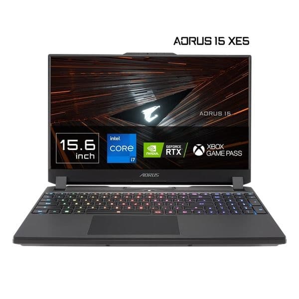 GIGABYTE AORUS 15 XE5, 15.6" Inch QHD 165Hz, Intel Core i7-12700H 12th Gen, RTX 3070Ti 8GB Graphics, Gaming Laptop (16GB DDR5 Memory/ Windows 11 Home/ Gen4 1TB SSD /Office 365 / Black) - 1