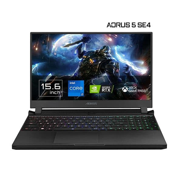 GIGABYTE AORUS 5 SE4, 15.6” inch FHD 240Hz, Intel Core i7-12700H 12th Gen, RTX 3070 8GB Graphics, Gaming Laptop (16GB DDR4 Memory / Windows 11 Home/ Supports NVMe PCIe Gen4 SSD/ Office 365/ Black) - 1