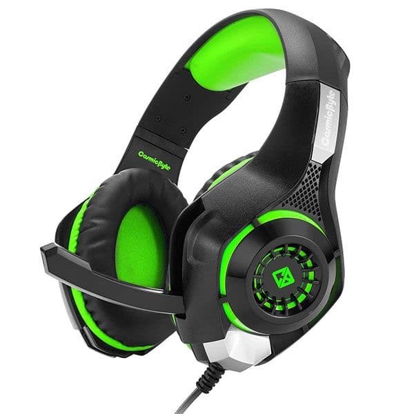 Cosmic Byte GS410 Headphones with Mic and for PS4, Xbox One, Laptop, PC, iPhone and Android Phones - Green - 1