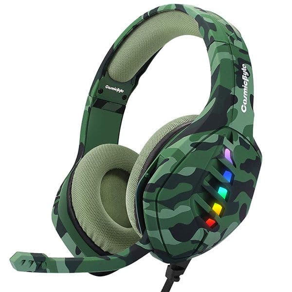 Cosmic Byte GS430 Gaming wired over ear Headphone with mic - Camo Green - 1