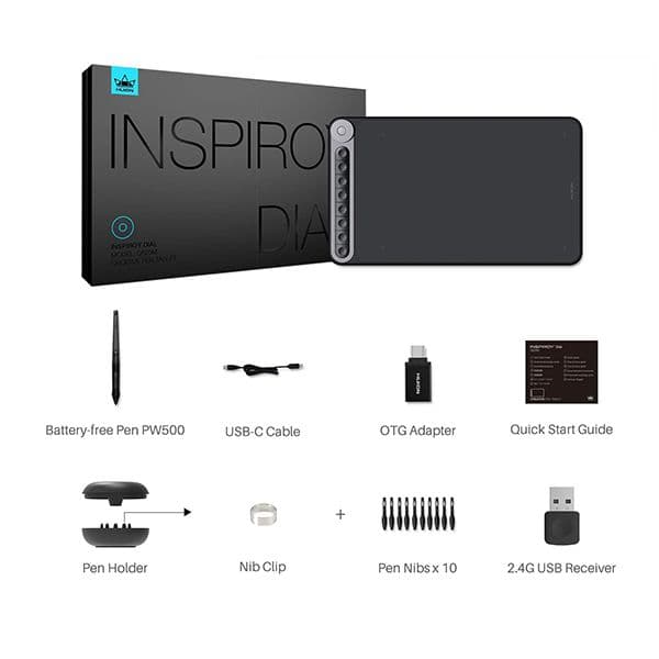 HUION Inspiroy Q620M Wireless Graphics Drawing Pen Tablet - 5
