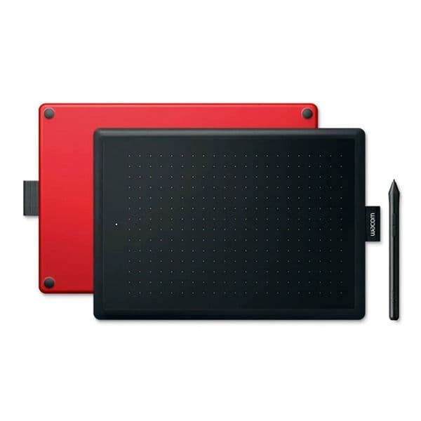 WACOM One by CTL-672/K0-CX Medium 8.5-inch x 5.3-inch Graphic Tablet (Red and Black) - 1