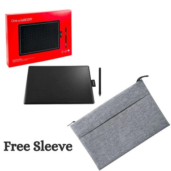 WACOM One by CTL-672/K0-CX Medium 8.5-inch x 5.3-inch Graphic Tablet (Red and Black) - 4