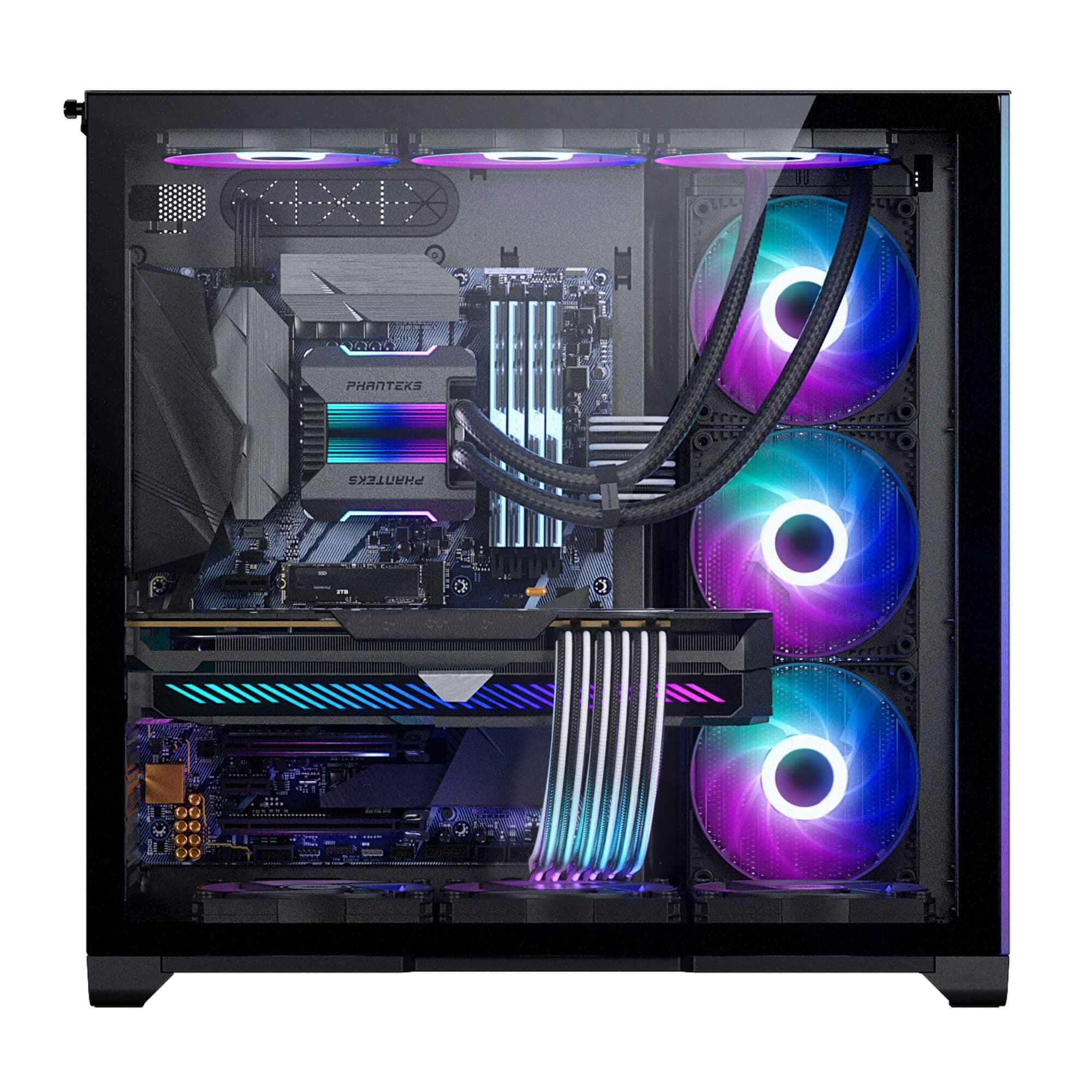Phanteks Metallicgear Neo Qube 2 DRGB (E-ATX) Mid Tower Cabinet (White) - 5