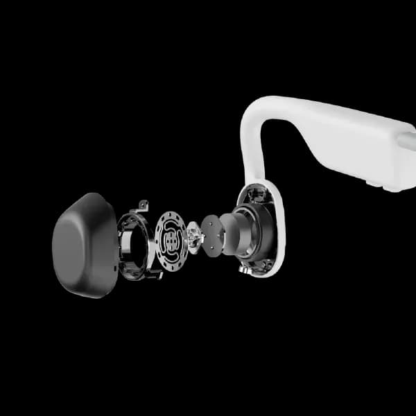 Shokz OpenMove Open-Ear Bluetooth Sport Headphones Bone Conduction Wireless Earphones White - 3