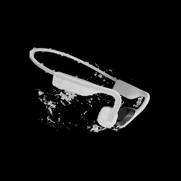Shokz OpenMove Open-Ear Bluetooth Sport Headphones Bone Conduction Wireless Earphones White - 2