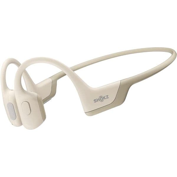Shokz OpenRun Pro Premium Bone Conduction Open-Ear Bluetooth Sport Headphones (Beige) - 1