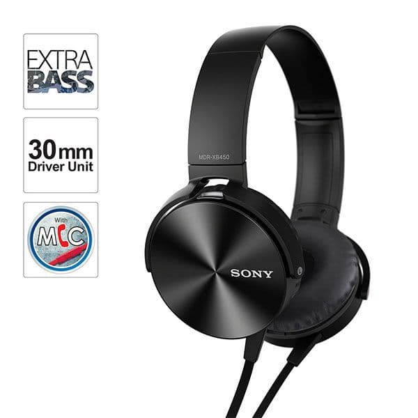 Sony MDR-XB450AP Wired Extra Bass On-Ear Headphones - Blue - 6