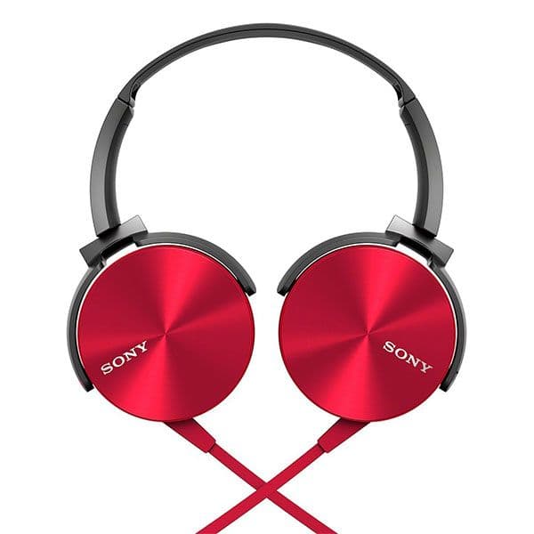 Sony MDR-XB450AP Wired Extra Bass On-Ear Headphones - Red - 2