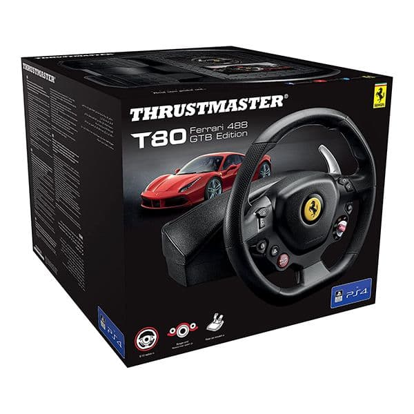 THRUSTMASTER T80 RW FERRARI 488 GTB EMEA VERSION Motion Controller (Black, For PS5, PS4, PC) - 4