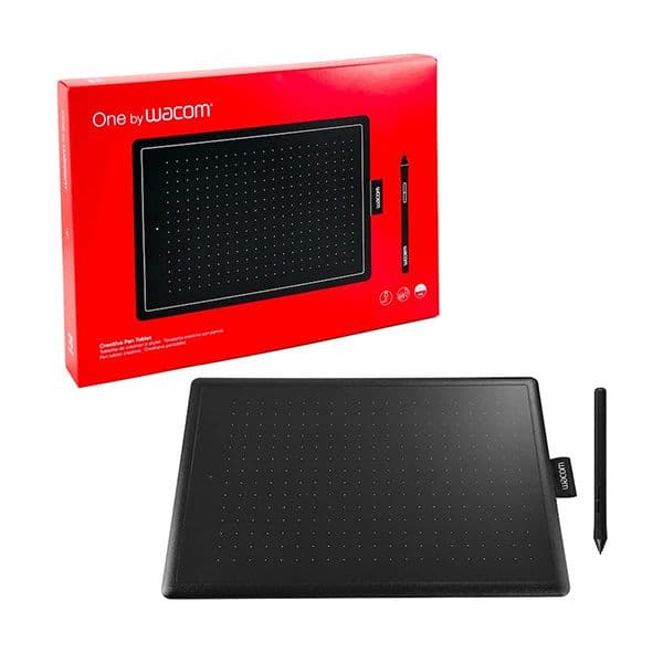 WACOM ONE By CTL-472/K0-CX 5.98 x 3.74 inch Graphics Tablet  (Black, Red) - 1