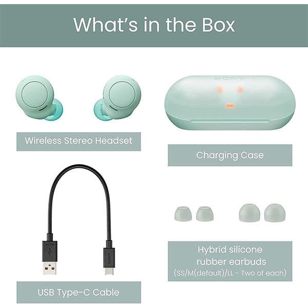 Sony WF-C500 Truly Wireless Bluetooth Earbuds Green - 4